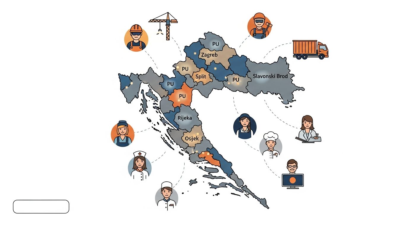 Deficitarna zanimanja po policijskim upravama 2026. — kako lista funkcionira i kako provjeriti svoje zanimanje