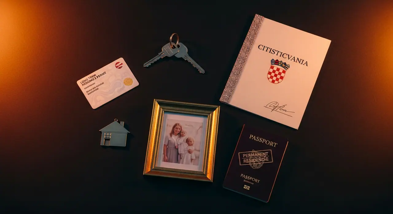 Dozvola stalnog boravka, potvrda državljanstva i ključevi — putovi prema stalnom boravku i hrvatskom državljanstvu