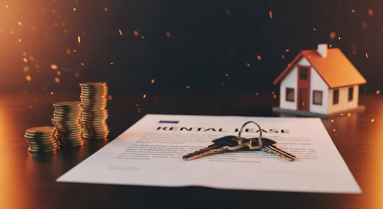 Real estate agent showing a house to clients